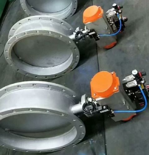 氣動蝶閥_氣動法蘭通風蝶閥